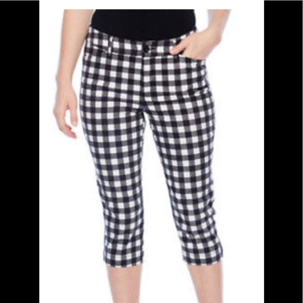 St Johns Bay mid-rise gingham checked capris